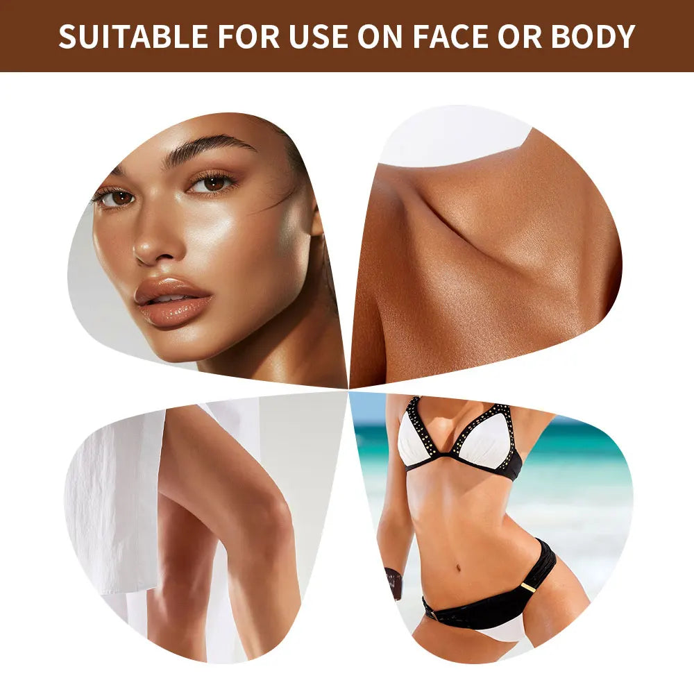 Tanning Body Lotion Long Lasting Waterproof Sweat-proof Tanning Booster Lotion Non-greasy Natural Self Tanner Lotion Makeup