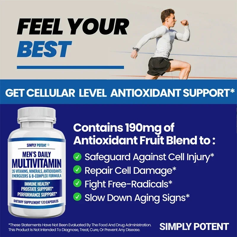 Men's Complete Daily Multivitamin – 23 Vitamins & Minerals for Energy, Immunity & Prostate Health