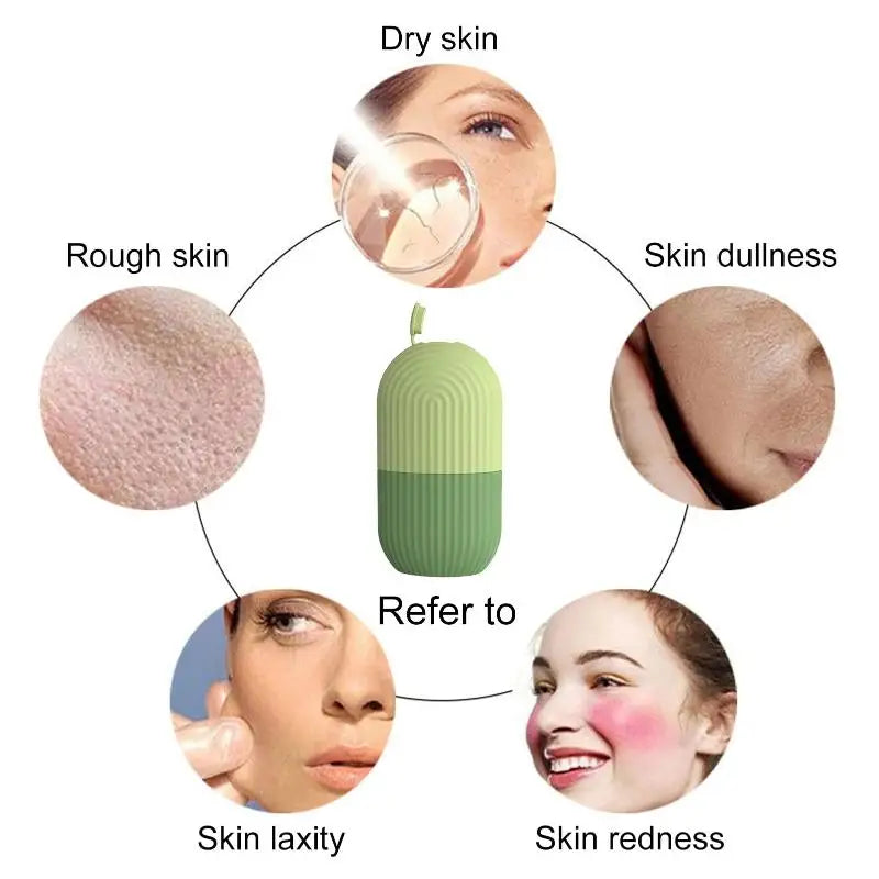 Ice Roller Mold — Depuffing & Pore-Minimizing Facial Massage Tool