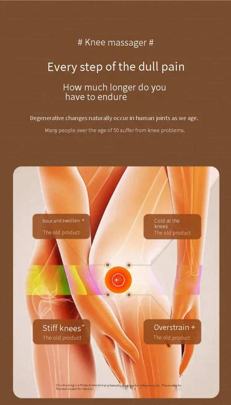 2026/Best sales Wireless Knee Massager Hot Compress for Effective Physiotherapy and Pain Relief
