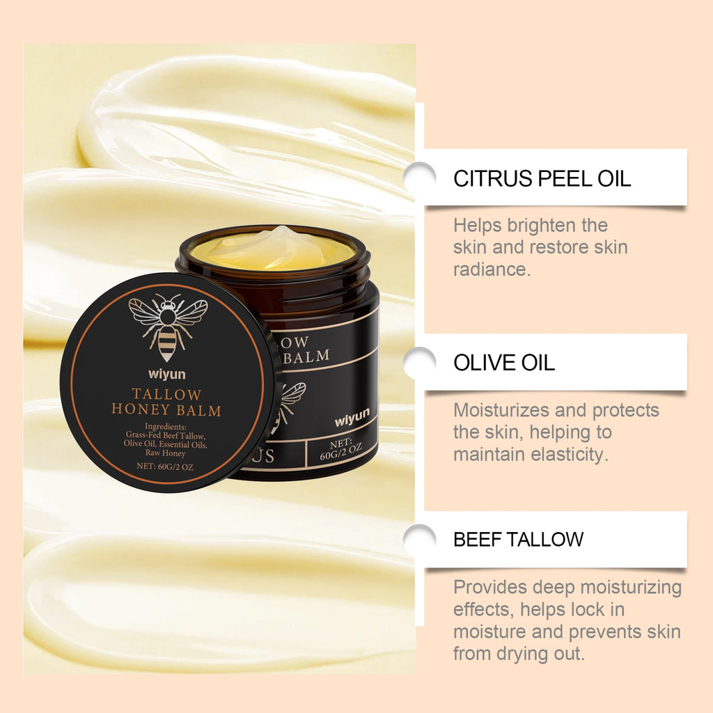 Beef Tallow Face Cream Improves Loose Skin Lasting Moisturizing Soothing Anti Aging Lifting Brightening Nourishing Skin Care