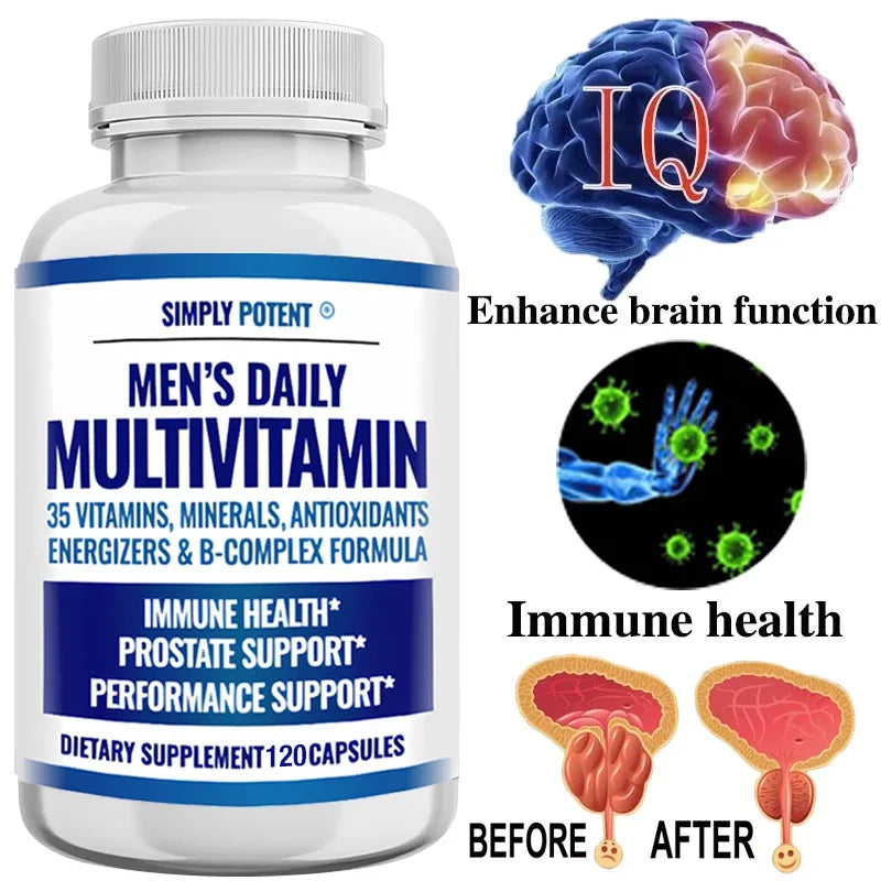 Men's Complete Daily Multivitamin – 23 Vitamins & Minerals for Energy, Immunity & Prostate Health