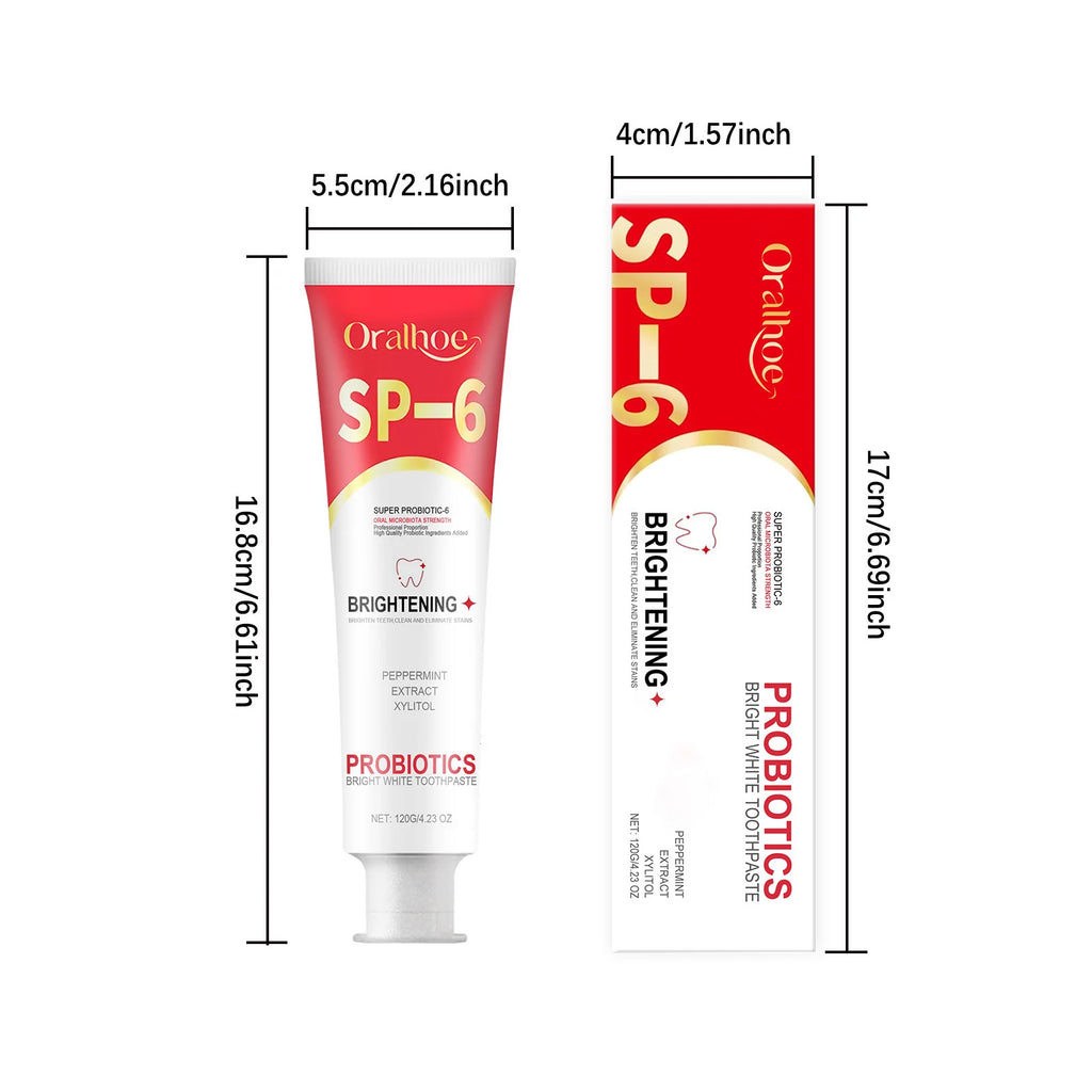 SP6 Probiotic Brightening Toothpaste Remove Plaque Stains