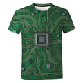 New Circuit Board Graphic T-Shirts Electronic Chip