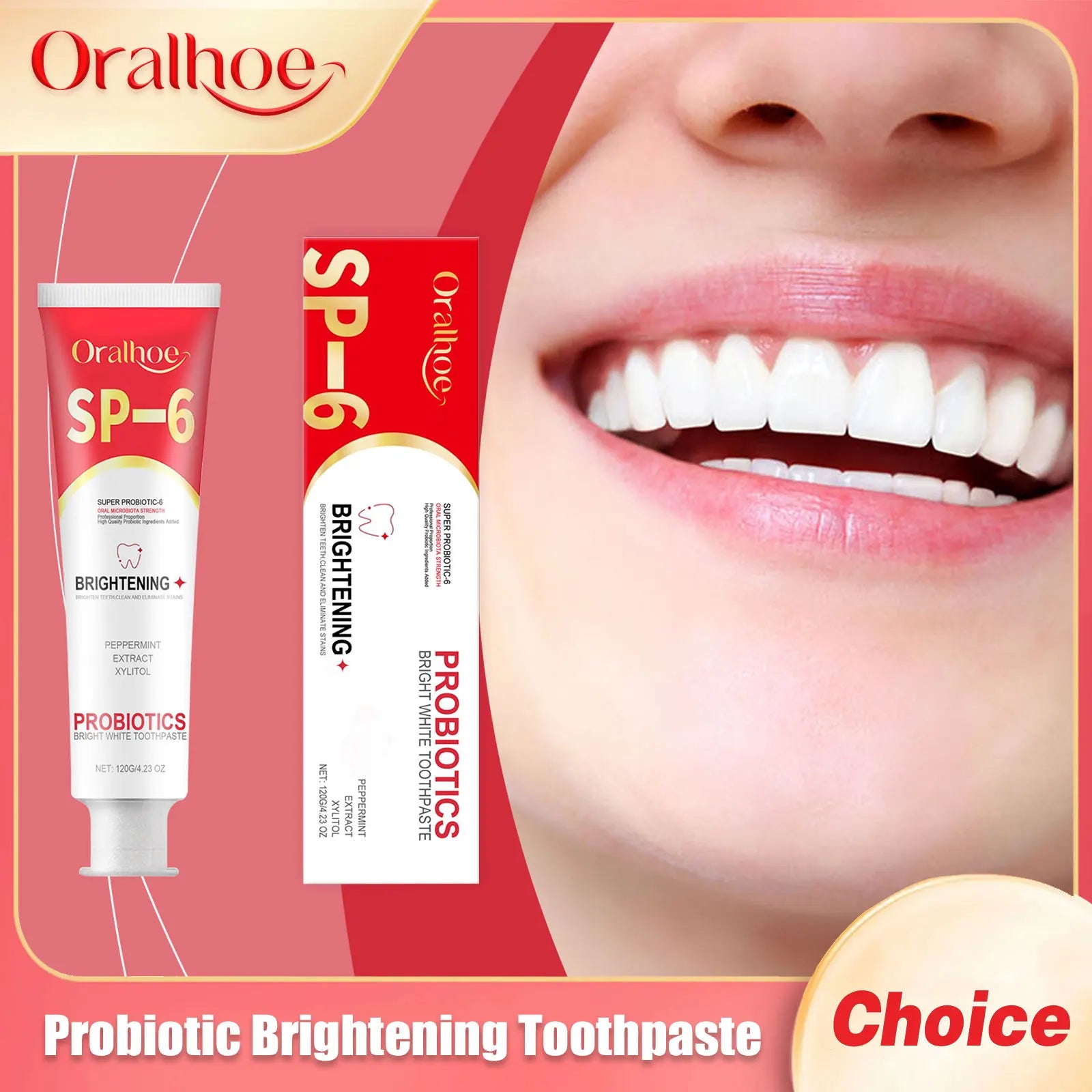 SP6 Probiotic Brightening Toothpaste Remove Plaque Stains