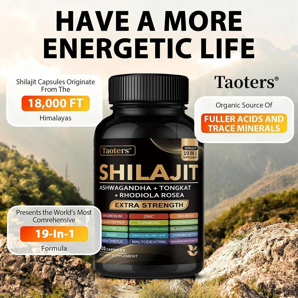 Shilajit 19-in-1 Organic Wellness Complex | Sea Moss, Ashwagandha, Magnesium & Zinc
