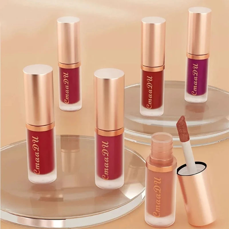 Waterproof Matte Velvet Lip Glaze Moisturizing Long Lasting Liquid Lipstick Non-stick Lip Gloss