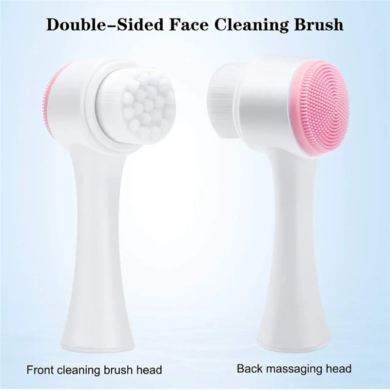 Double-Sided Silicone Facial Cleansing Brush – Deep Pore Cleanse & Gentle Exfoliation