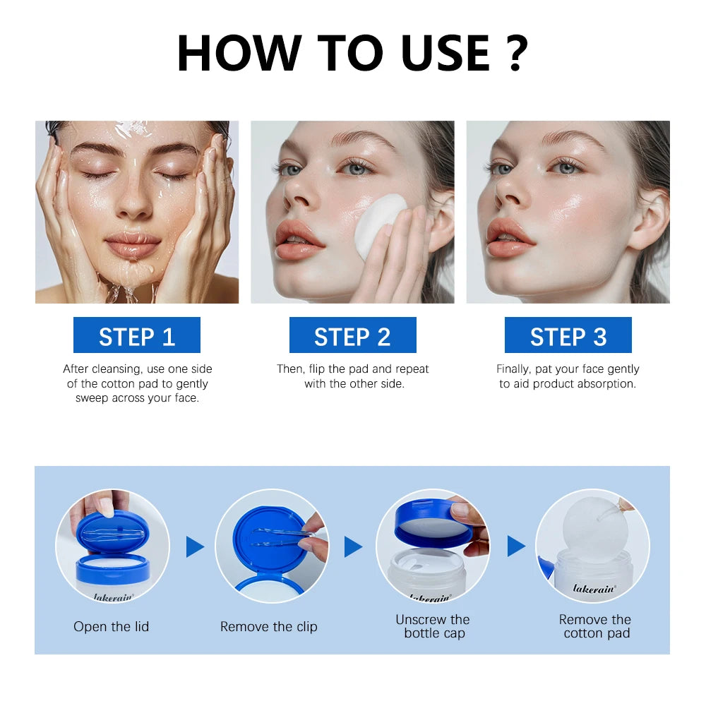 Dual-Textured Facial Toner Pads for Exfoliation and Pore Care