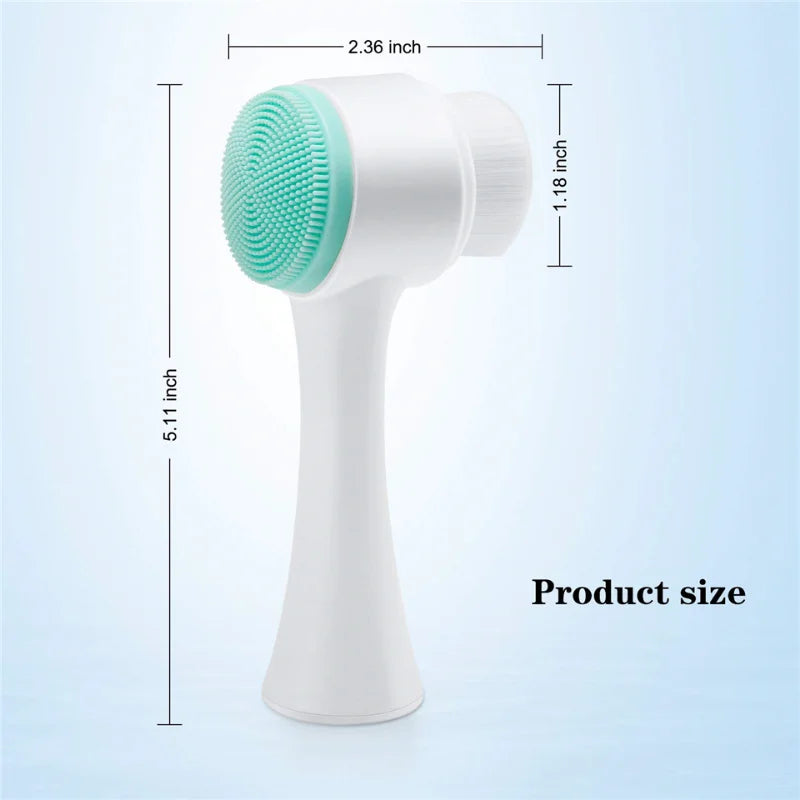 Double-Sided Silicone Facial Cleansing Brush – Deep Pore Cleanse & Gentle Exfoliation