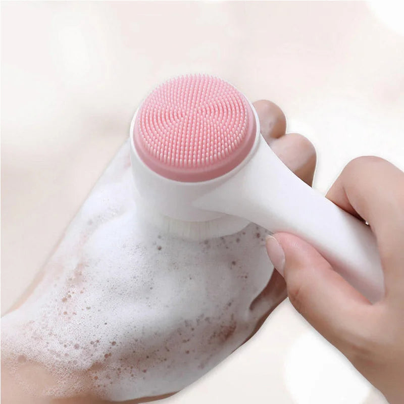 Double-Sided Silicone Facial Cleansing Brush – Deep Pore Cleanse & Gentle Exfoliation