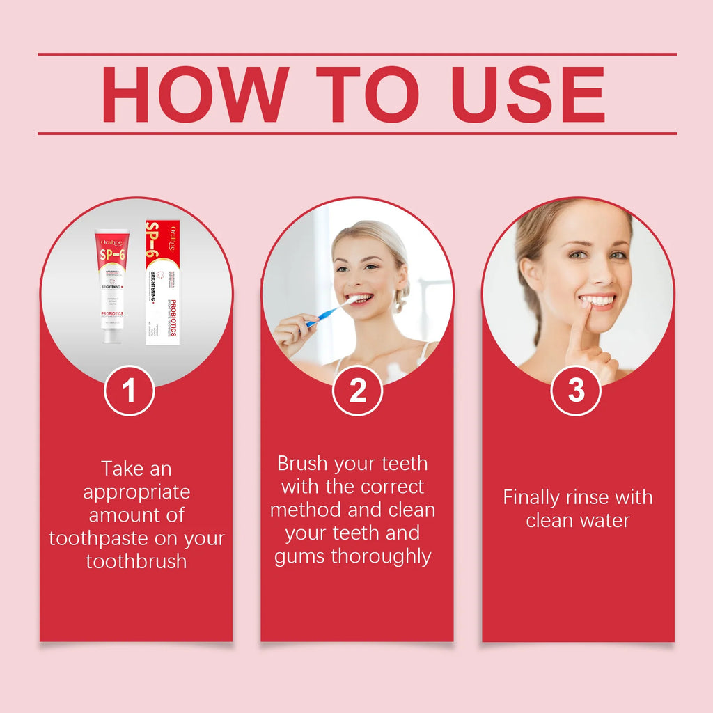 SP6 Probiotic Brightening Toothpaste Remove Plaque Stains