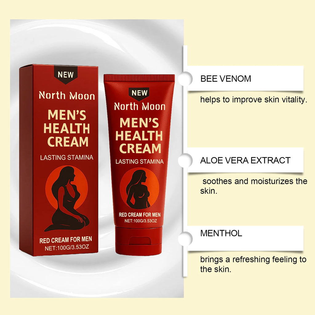 Men's Daily Nourishing Face Cream – Gentle Whole-Face Moisturiser & Massage Care, 100g