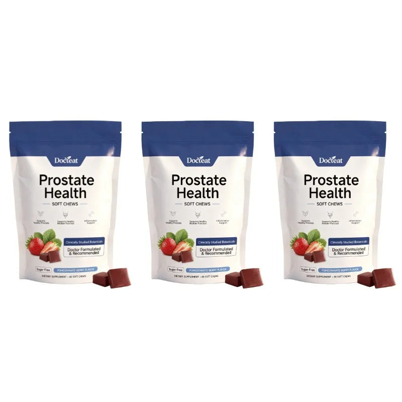 Men's Daily Prostate Health Supplement | 60 Soft Chews – Pomegranate Berry