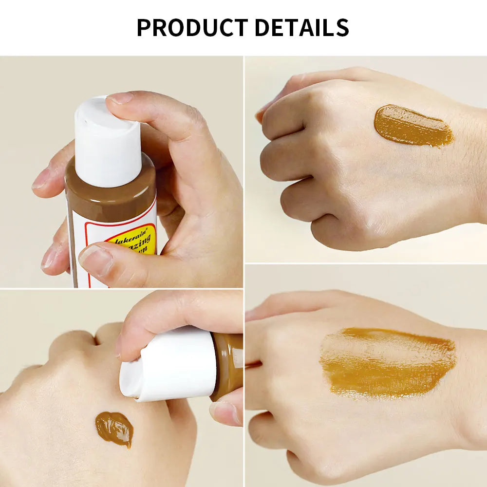 Tanning Body Lotion Long Lasting Waterproof Sweat-proof Tanning Booster Lotion Non-greasy Natural Self Tanner Lotion Makeup