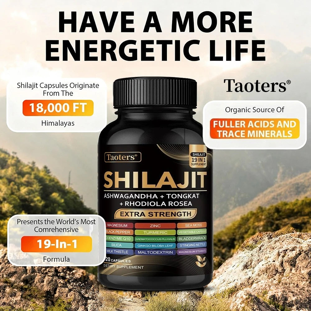 Shilajit 19-in-1 Organic Wellness Complex | Sea Moss, Ashwagandha, Magnesium & Zinc