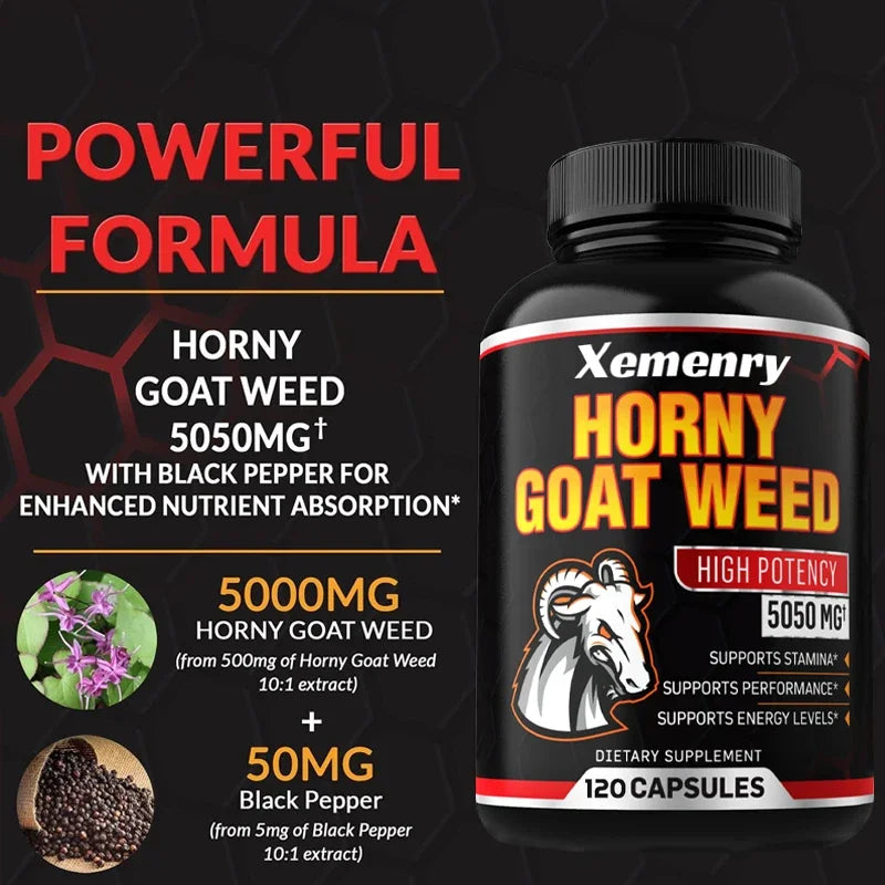 Epimedium & Black Pepper Vitality Capsules | Men's Energy & Stamina Support