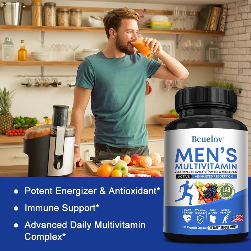 Men's Daily Multivitamin – Energy, Focus & Vitality Complex | 120 Vegetarian Capsules