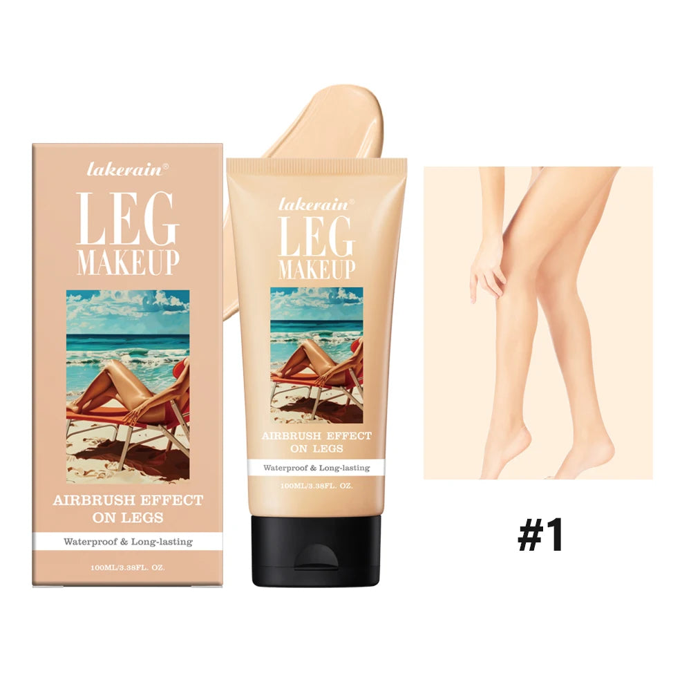 Body Foundation 100ml Tan Leg Makeup Lotion Even Skin Tone Waterproof Long Lasting Body Tanning Cream Medium Bronze Leg Makeup