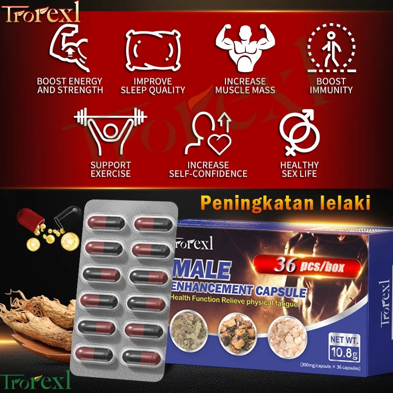 Epimedium & Ginseng Vitality Capsules for Men | Natural Stamina & Reproductive Health Support