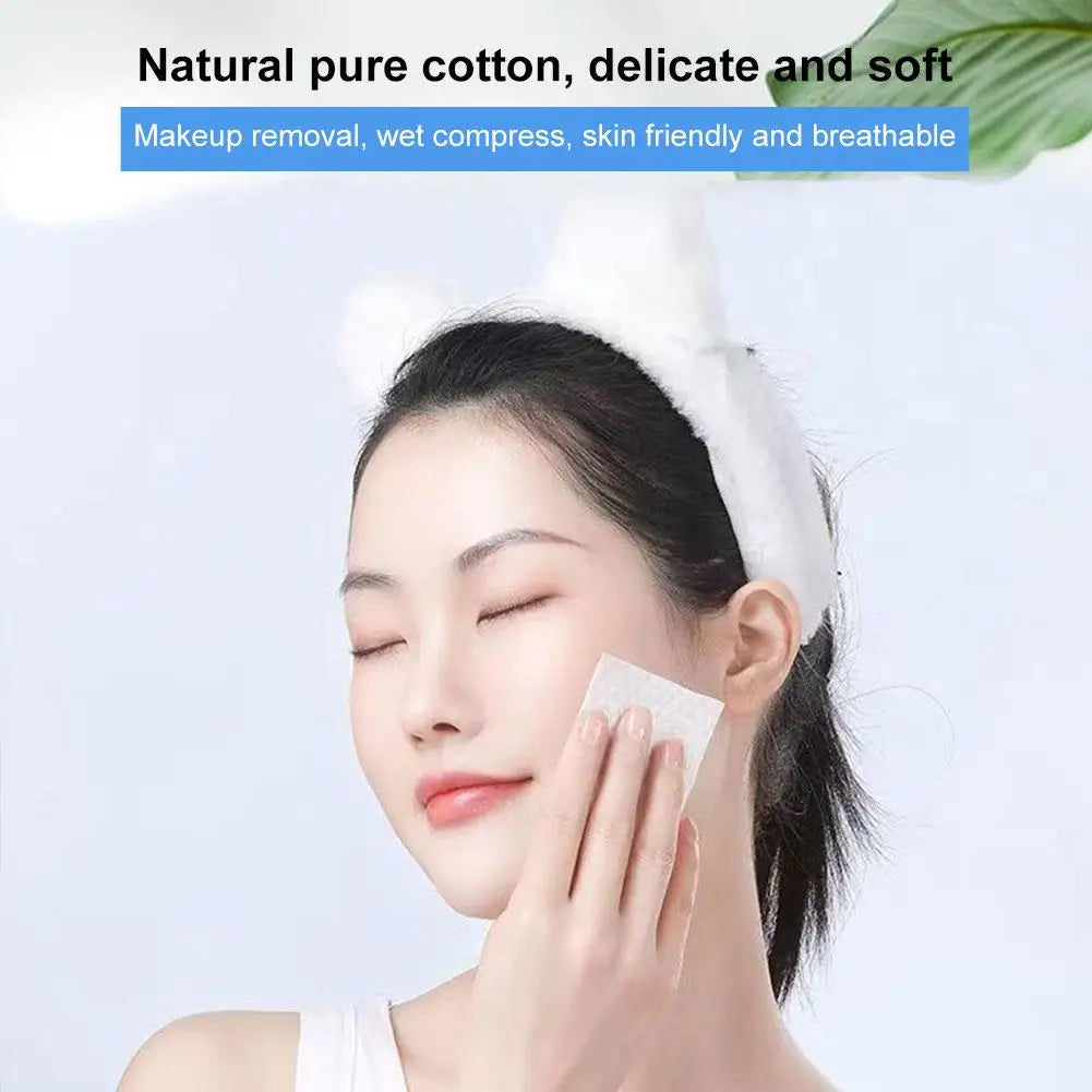 Pearl-Textured Makeup Cotton Pads Thick Pure Cotton Rounds for Makeup Removal Facial Toner Bulk Beauty Cotton Makeup Cotton