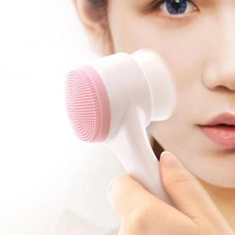 Double-Sided Silicone Facial Cleansing Brush – Deep Pore Cleanse & Gentle Exfoliation