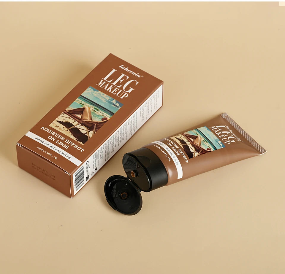 Body Foundation 100ml Tan Leg Makeup Lotion Even Skin Tone Waterproof Long Lasting Body Tanning Cream Medium Bronze Leg Makeup
