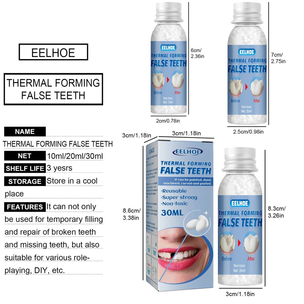 Tooth Repair Glue Shapeable Teeth Gaps Filling Solid Glue Temporary Teeth Repair Falseteeth Glue Safety Dental Supplies