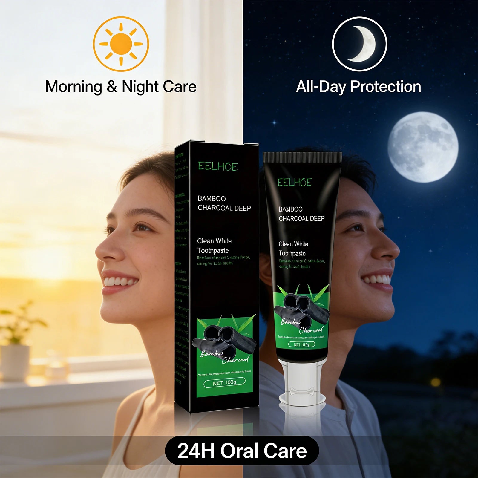 Bamboo charcoal toothpaste Remove Plaque Eliminate Oral Odors