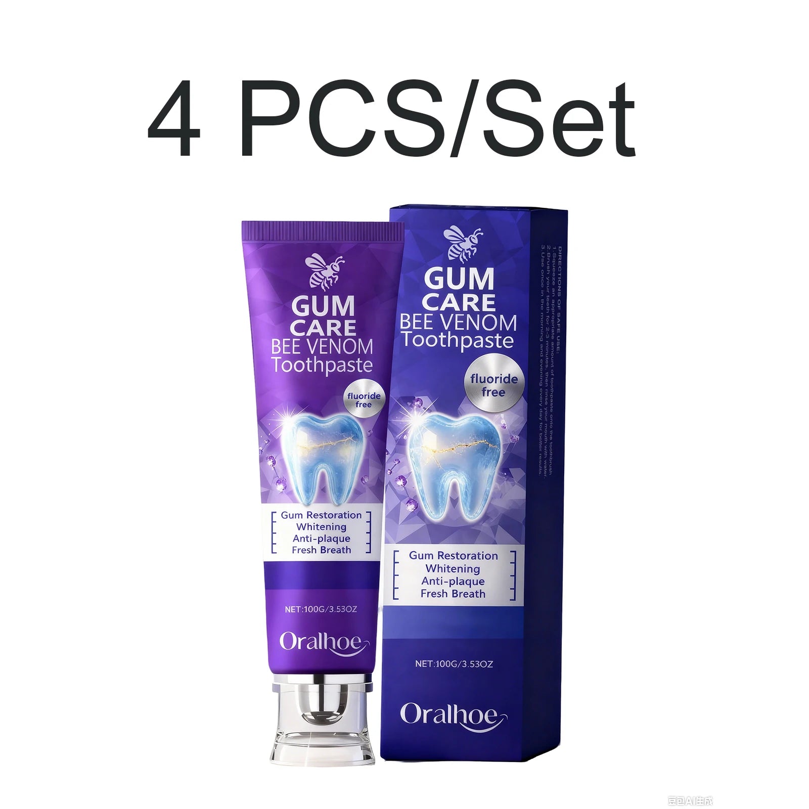 Bee Venom Toothpaste Teeth Brightening Gum Restoration Enamel Protection Sensitive Teeth Improve Plaque Stains Fresh Breath