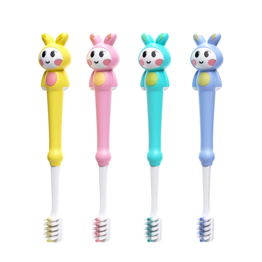 Kid's cartoon rabbit soft  toothbrush gently cleans