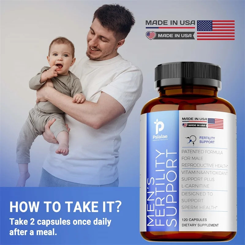 Men's Fertility & Reproductive Health Supplement – L-Carnitine, CoQ10 & Multivitamin Complex