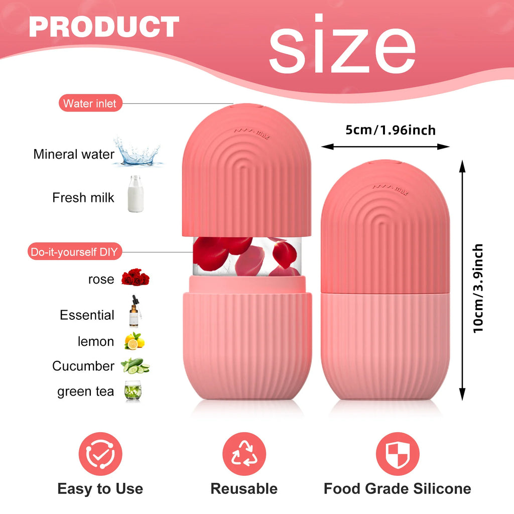 Botanica Luxe Silicone Face Ice Mold | Cryo Facial Tool for De-Puffing & Glow