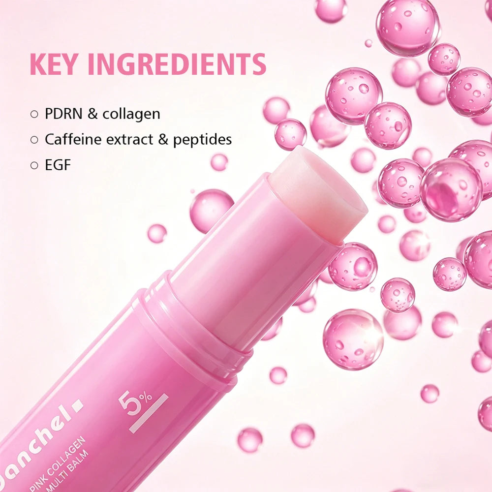 PDRN Pink Collagen Volume Multi Balm Stick | Anti-Aging Firming Treatment for Eyes, Neck & Face