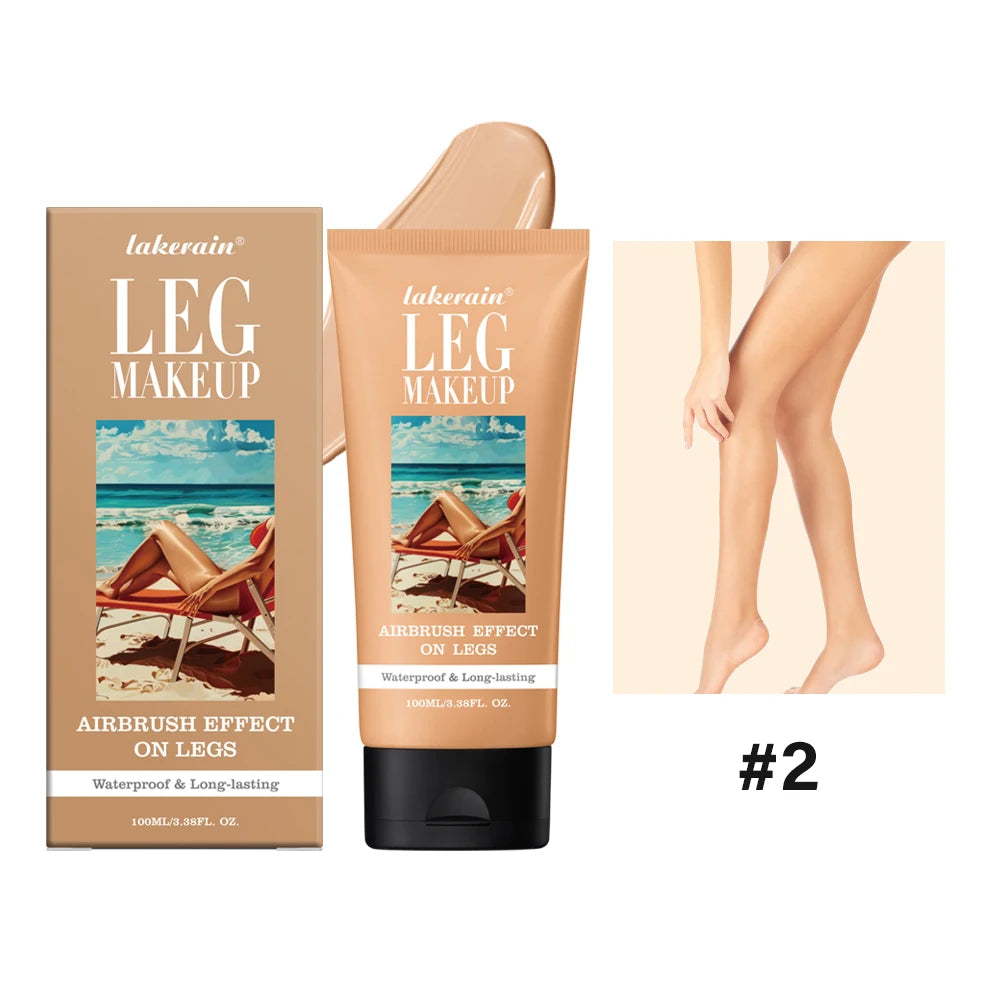 Body Foundation 100ml Tan Leg Makeup Lotion Even Skin Tone Waterproof Long Lasting Body Tanning Cream Medium Bronze Leg Makeup