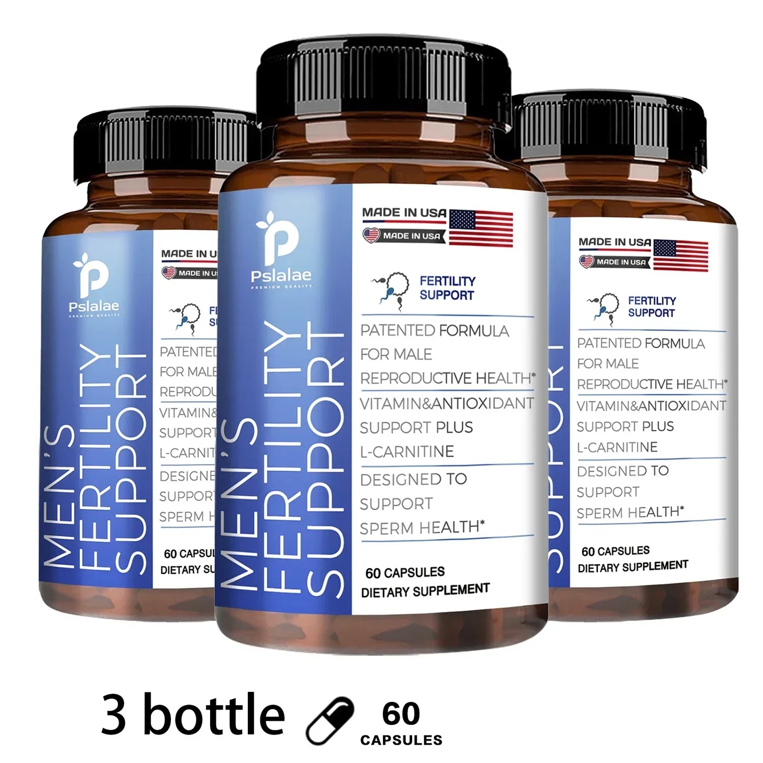 Men's Fertility & Reproductive Health Supplement – L-Carnitine, CoQ10 & Multivitamin Complex