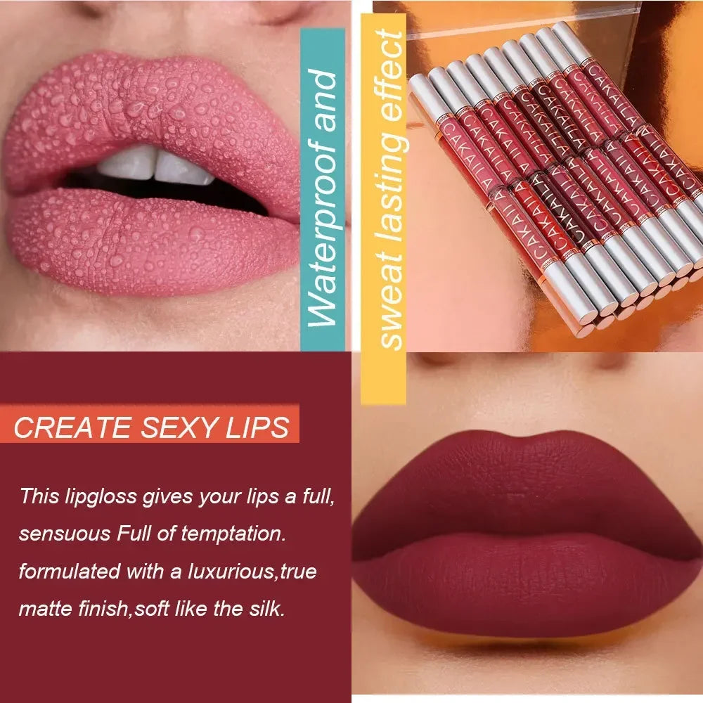 10/6 PCS Lipstick Set Matte Nude Liquid Lip Stain Makeup for women Non stick Cup Lip Gloss Waterproof Long lasting 💄💄💄💅