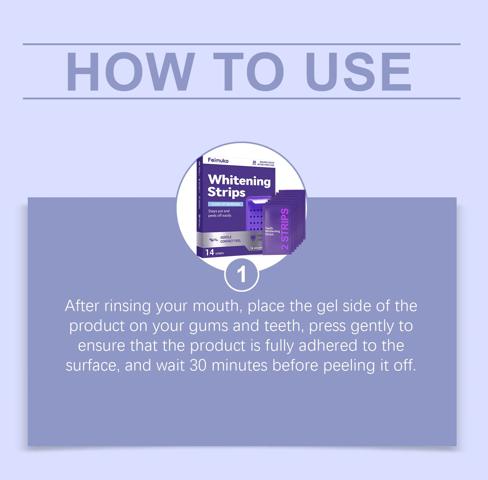 Purple Teeth Whitning Strips Oral Hygiene Mint FreshTooth Brightening Patches