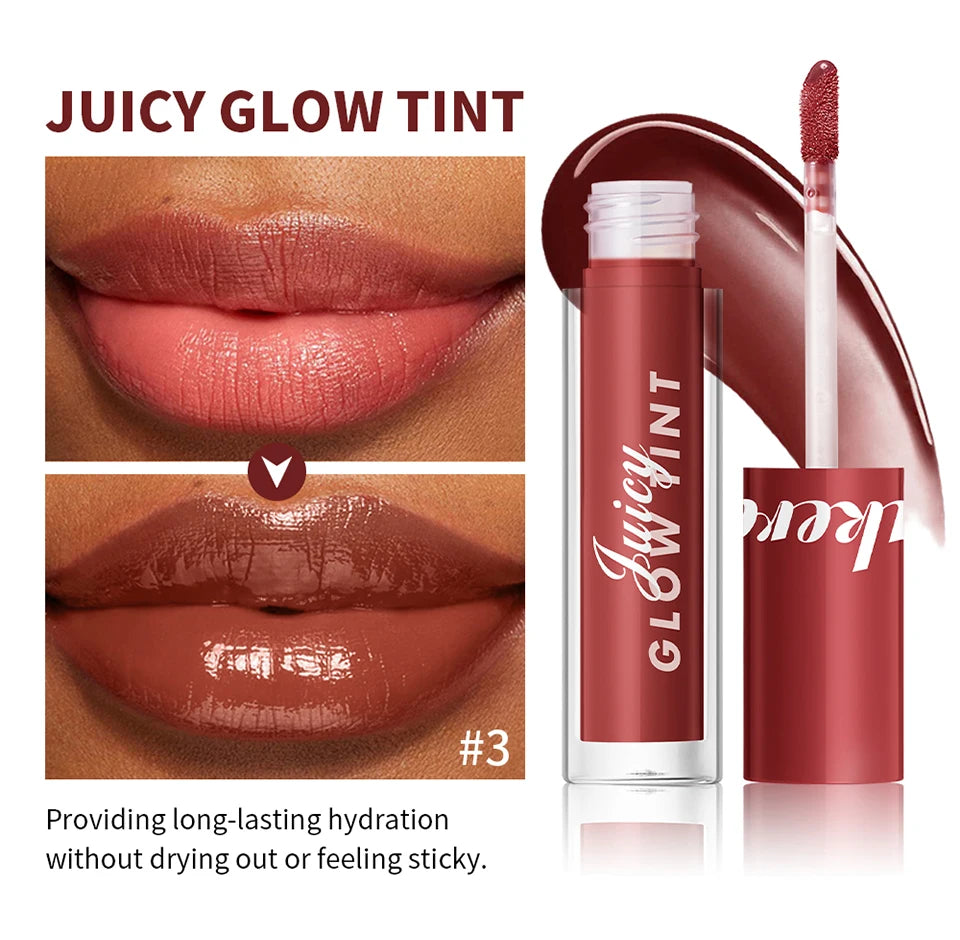 Mirror Lip Stain Lip Glaze Color Long Lasting Shiny Gloss Nude Lipstick Moisturizing Skin Brightening Cosmetics Lips Glosses