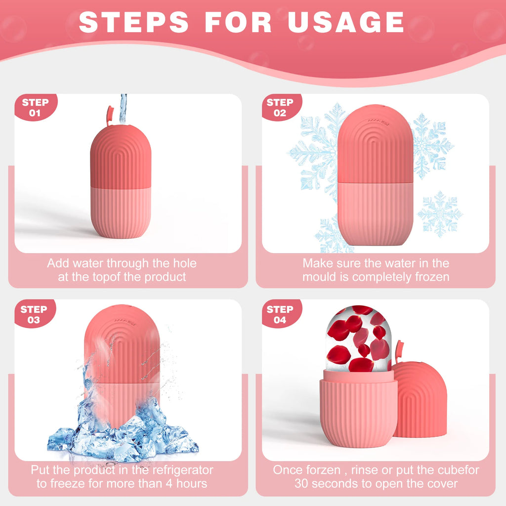 Botanica Luxe Silicone Face Ice Mold | Cryo Facial Tool for De-Puffing & Glow