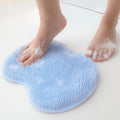 Exfoliating Foot Brush and Back Scrubber Anti-Slip Suction Cup - Deep Cleansing and Exfoliating