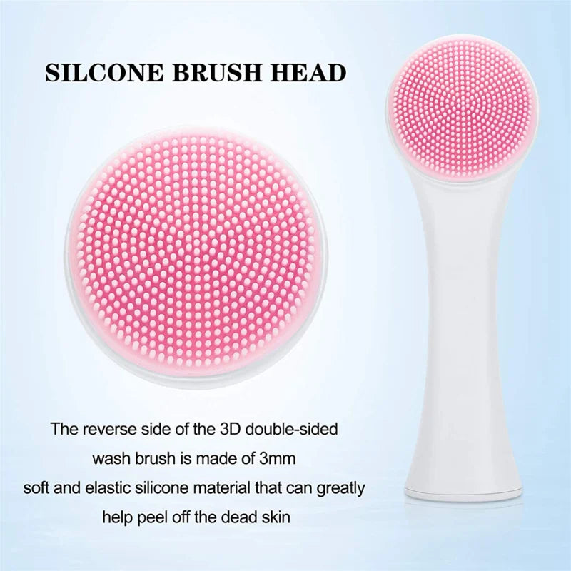 Double-Sided Silicone Facial Cleansing Brush – Deep Pore Cleanse & Gentle Exfoliation
