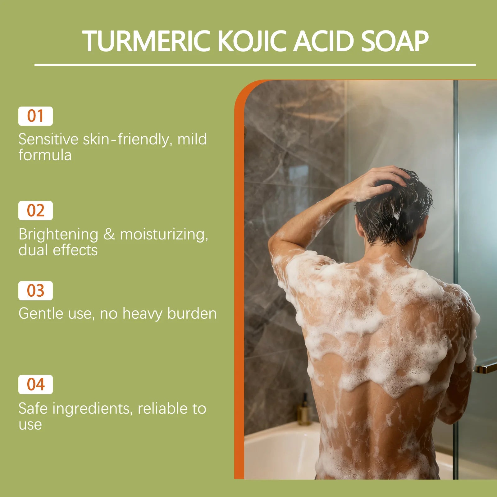 Turmeric  Soap Deep Hydration Brightening  Soft Smooth  Skin Lightening Soap 100g