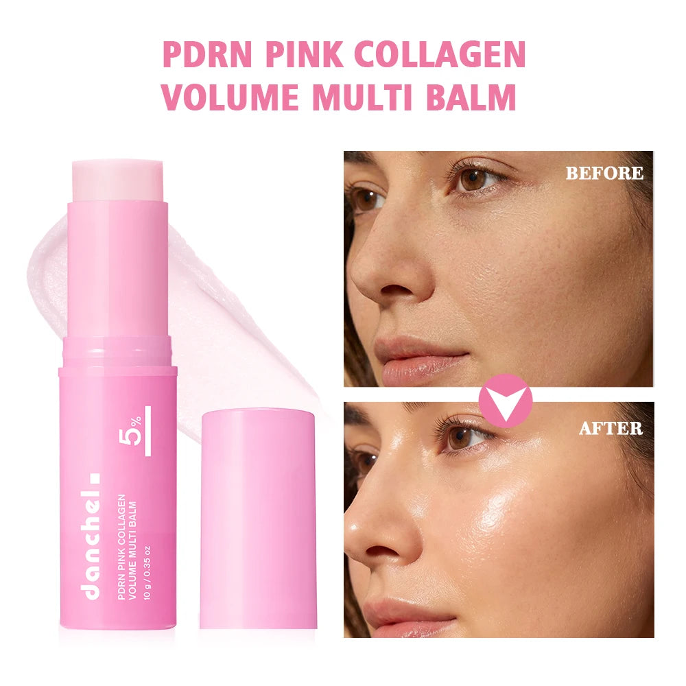 PDRN Pink Collagen Volume Multi Balm Stick | Anti-Aging Firming Treatment for Eyes, Neck & Face