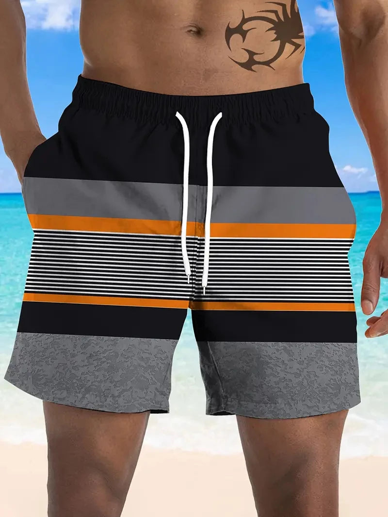 Beach Shorts For Men Summer Casual Daily Wear Short Pants Loose Breathable Swim Trunks