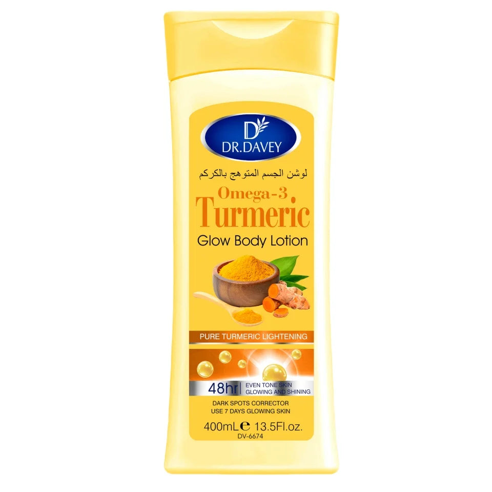 400ML Turmeric Body Lotion Large Capacity Four Seasons Moisturizing Body Lotion Refreshing Non-Greasy Fragrance
