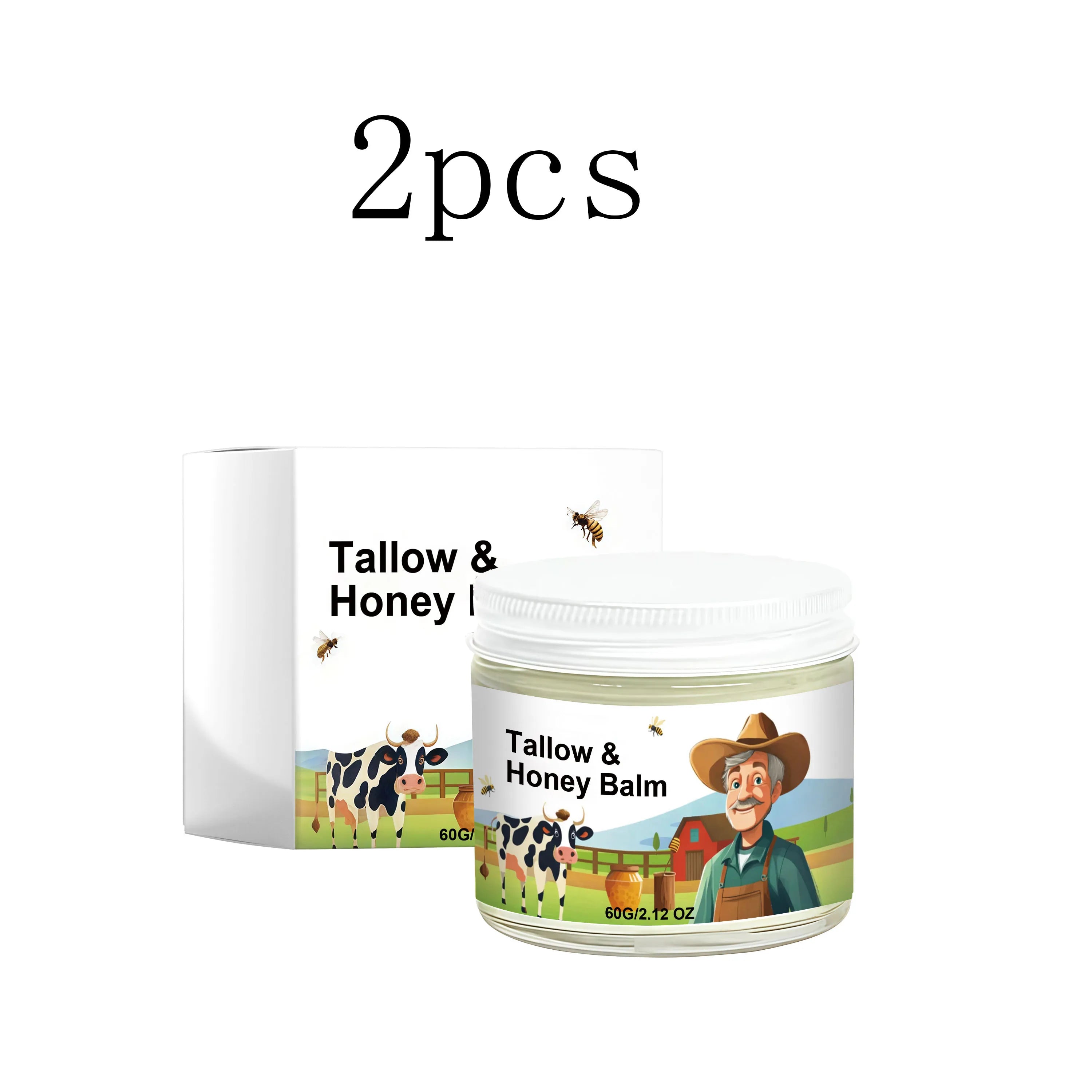 Beef Tallow Honey Face Cream Daily Moisturizing, Smooth and Delicate, Protects Facial Skin, Refreshing and Easily Absorbed Moist