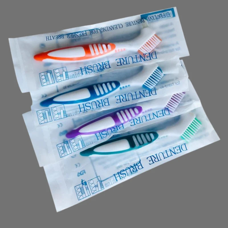 Denture double-sided toothbrush cleaning brush, denture brush, invisible braces orthodontic retainer, descaling brush, 1 piece