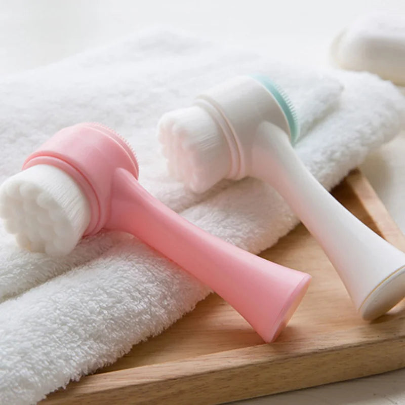Double-Sided Silicone Facial Cleansing Brush – Deep Pore Cleanse & Gentle Exfoliation