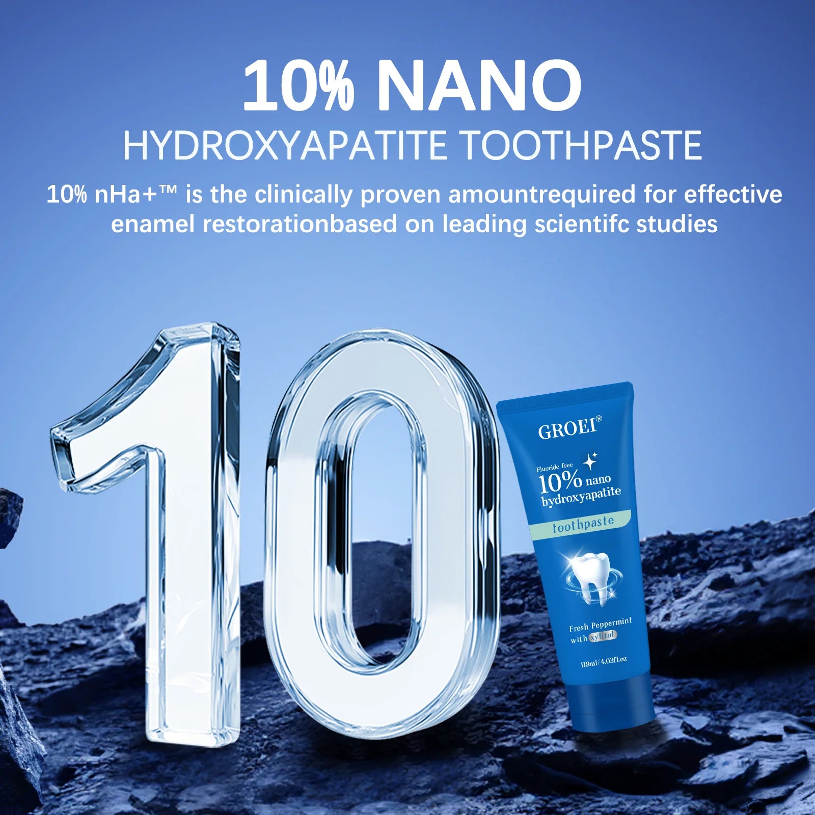 Hydroxyapatite Toothpaste Refresh Prevent Dental Cavities Stain Removal Smoke Coffee Tea Stains Sensitive Teeth Oral Hygiene